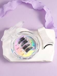 Slouchy Segmented Lashes, Natural Cluster, Everyday Commute, No-Makeup Face Look - View 8