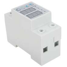 Overvoltage Undervoltage Protector LED Adjustable Self Reset Current Protector AC 220V - Blanco - Ver 6