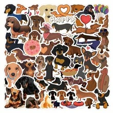 60pcs Dachshund Stickers, Waterproof Vinyl Stickers For Water Bottle Laptop Phone Skateboard Bike Luggage Guitar Decor - Multicolor - View 3