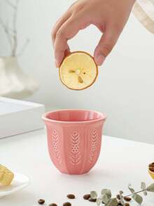 100ml Exquisite Ceramic Coffee Cup, Embossed Tulip Design With Exotic Middle Eastern Floral Pattern, Elegant And Refined Texture. Compact Size Suitable For Espresso Or Afternoon Tea, Smooth Ceramic Easy To Clean, Decorative And Practical For Home Use, Luxurious Aesthetic - Multicolor - View 9