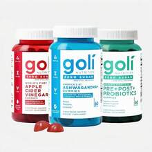 Goli Nutrition 3 Bottles Goli Zero Sugar Best Seller Trio Set Gummies, 60 Counts Per Bottle - 1 - 查看 8