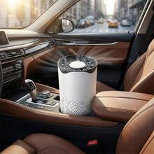 Mini Desktop Air Purifier USB Small Portable Air Cleaner, HEPA Filter Bedroom Office Home Car Smoke Pollen Dust Odor Eliminator, Quiet Touch Control White - A - View 9