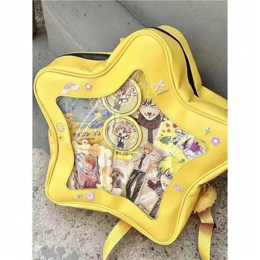 Original Cute Kawaii Ita Bag Anime Five Pointed Star Two-Dimensional Crossbody Bag Street Fashion Ulzzang Shoulder Bag - 粉色 - 查看 1