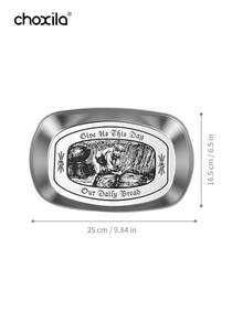1 khay khắc bằng thép không gỉ, đĩa gia dụng, khay đựng trái cây và đồ ăn nhẹ, khay đựng đồ trên bàn cà phê, khay dã ngoại. - đĩa - Xem 14