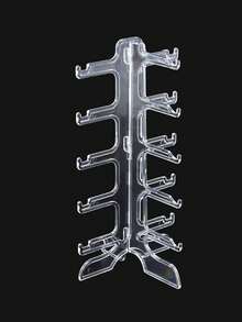 1pc Sunglasses Storage Display Rack, Eyeglasses Organizer Holder Fits Up To 5 Pairs - Clear - View 15