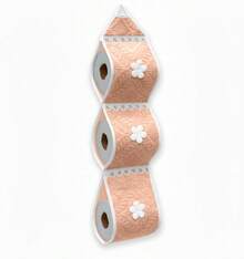 Toilet Paper Holder Charme 3 Rolls Quilted Ultrasonic And Trimmings - 乾枯玫瑰色 - 查看 1