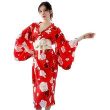 Pure Desire Atmosphere Japanese Style Loungewear Set, Gentle Sweet Fairy Luxury Lazy Exquisite Lightweight Sheer Soft Skin-Friendly Breathable Slim Elegant Minimalist Romantic Retro Elegant Daily Home Dating Vacation New Year Christmas Party Bestie Private Versatile Light Mesh Girl Pajama Set - 紅色和服 - 查看 4