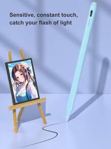 90mAh 容量触控笔，具备防误触和倾斜感应功能，兼容 iPad 10（10.9 英寸）、Air 4/5/6/M4、A16 11（2025）、Air 11 英寸和 13 英寸（M3/M2）、Pro 11 英寸/12.9 英寸 - 浅蓝色 - 淺藍色 - 查看 2