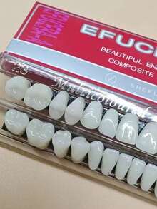 1 Bộ Răng Giả Toàn Hàm Bằng Nhựa Acrylic, Răng Giả Toàn Hàm Bằng Polymer Tổng Hợp, 23 Màu A2 Chất Liệu Nha Khoa Cho Hàm Trên + Hàm Dưới Để Thay Thế, Tự Làm Hoặc Làm Vật Dụng Hóa Trang Halloween - Nhiều màu - Xem 2