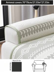 1pc 4-Season Breathable Ice Silk Sofa Cushion Cover, Modern Minimalist Anti-Slip Washable Sofa Slipcover, Soft & Durable Furniture Protector, Suitable For Bedroom, Office, Living Room, L-Shaped Sofa & 1-4 Seater Sofa - 綠色 - 查看 18