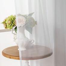2 tấm rèm voan mỏng nhẹ màu trắng - Trang trí cửa sổ thanh lịch cho phòng ngủ, phòng khách, nhà bếp - 2pcs - Xem 4