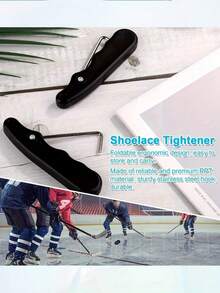 Ice Hockey/Skating Lace Tightener, Professional Ice Hockey/Skating Shoe Lace Fastener | 3-Second Quick Lacing System, Lightweight Anti-Slip Teeth Design, Ice Sports Accessory, Skating Shoe Tightener Set - Multicolor - View 4