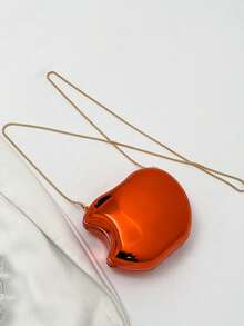 Mini Personalized Solid Color Acrylic New Cute Girl Lipstick Bag, Chain Shoulder Bag For Evening Party - Red - View 8