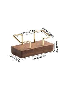 1 pieza Soporte de tarjetas de visita de madera - Elegante caja de almacenamiento de escritorio que sostiene múltiples tarjetas, adecuado para oficina y uso doméstico, accesorio de escritorio de estilo de madera minimalista, aplicable para reuniones de negocios - Multicolor - Ver 7