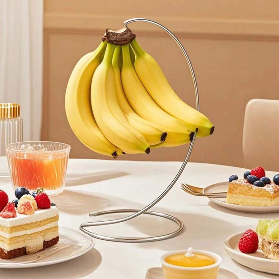 Soporte para plátano, colgador moderno para mantener la plátano fresco, soporte para árbol, gancho para encimera de cocina, bonito utensilio de cocina - 26 x 14,5 cm - Ver 1
