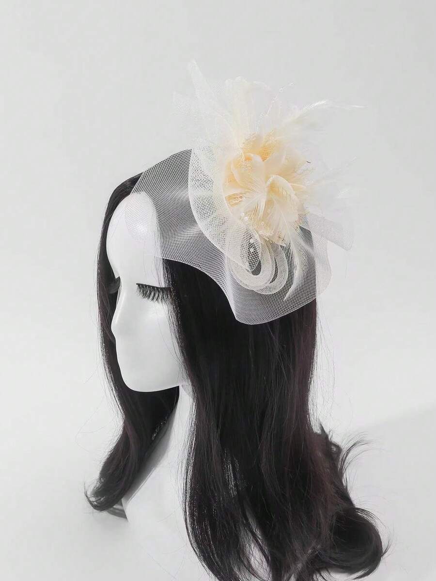 1pc Mini Hat, Suitable For Ladies, Cocktail Party, Festival, Wedding, Daily Wear - A - View 1