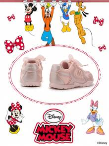 Disney 米奇官方授权联名款 | 一双儿童运动鞋，适合日常、节日、运动和户外活动穿着。穿着舒适贴合脚型，防滑、耐磨、透气。（男童运动鞋、男童板鞋、儿童运动鞋、女童运动鞋、女童板鞋） - 粉色 - 查看 3