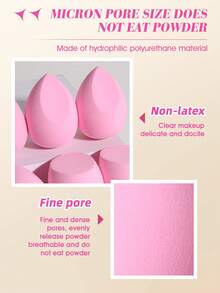 5pcs Random Shape Makeup Sponges, Suitable For Cream And Powder Concealer, Loose Powder Makeup Tools - Multicolor - View 7