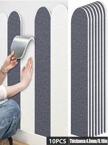 10pcs/Set 35.43" X 5.91" Modern Minimalist Arch Pattern Peel And Stick Wall Decals, Removable Reusable Home Decor For Living Room, Entryway, Bedroom, Comes With Easy Installation Instructions - 5.91 Inch * 23.62 Inch [10 Sheets] - View 10