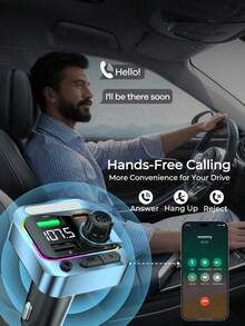 REMAX Bluetooth Car Charger With RGB Lights, PD45W Super Fast Charging, USB-A + Type-C Dual-Port, Bluetooth 5.3 For Stable Connection & Reconnection, Built-In HD Mic For Hands-Free Calling & Music Playback, Cool Charging Technology, Two Music Play Modes: Bluetooth & USB Drive, Type-C Charger, IPhone Charger, Universal Car Accessories, Car Essentials, Car Stuff - Holder - View 9
