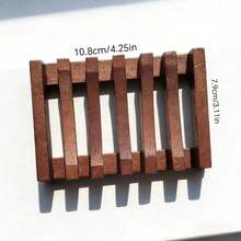 Plato de jabón de ducha de madera natural, estante portajabón, bandeja de jabón autosecante, plato de jabón hecho a mano - Adecuado para el baño, sin plástico - Multicolor - Ver 11