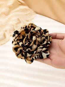 小众设计夸张豹纹大花朵胸针，女士款，优雅高端 - 豹紋 - 查看 3