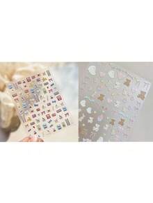 1 pièce/2 pièces/3 pièces Autocollants de protection créatifs pour objectif d'appareil photo, convenant aux films d'objectif et coques de téléphone 11Pro/12Pro/13Pro/14Pro/15Pro/16Pro/17Pro. Autocollants mignons de cœur de fille, chat, chien pour la décoration de coque de téléphone. Autocollants d'ongles mignons de patte de chat, petits motifs de graffitis anglais ludiques - Multicolore - Voir 10