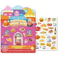 Sách dán sticker tự làm tái sử dụng cho trẻ em - Sticker hình lâu đài nhiều cảnh và chủ đề, bao gồm nhiều kiểu sticker khác nhau, trò chơi giáo dục và đồ chơi học tập giác quan, phù hợp cho bé trai và bé gái từ 3 tuổi trở lên, đồ chơi thủ công yên tĩnh mang theo, họa tiết hoạt hình, quà tặng thú vị cho trẻ em, bộ sách hoạt động du lịch, hoàn hảo cho mùa tựu trường và sinh nhật. - Nhiều màu - Xem 19