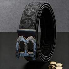 优雅合金自动扣 G 字母男士皮带，B 字母裤带 - 彩色 - 查看 2