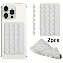 Giá đỡ điện thoại bằng silicon kiểu giác hút, 28 giác hút riêng biệt không cần keo dán, có thể tái sử dụng, hai mặt, thích hợp dùng khi trang điểm, tập thể dục, tắm, lái xe, nhà bếp. Quà tặng mùa xuân. - Nhiều màu - Xem 29