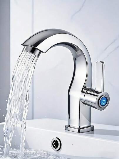 Modern Single Hole Bathroom Faucet With Side Sprayer, Single Cold Basin Faucet, Finish, Single Cold Water Supply Valve, Side Spray, Ergonomic Curved Spout, Plastic Structure, Suitable For Hotel, Residential Bathroom, Vanity, Kitchen, Bathroom And Sink, RV Sink Faucet, Essential Modern Home Accessory, Ideal For Holiday Gifts And Home Renovation