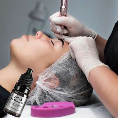 6色永久化妆颜料，适用于眉毛、眼线、嘴唇等部位，微针纹身耗材，适用于纹眉机，专业美容化妆颜料套装