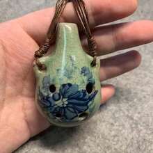 A Beautifully Handcrafted Antique Ocarina, Suitable For Use As A Musical Instrument, Decoration, Or Necklace.   Or As A Gift For A Friend.   From Jingdezhen, China - The World's Capital Of Porcelain - 1pc - Random Mode - View 3