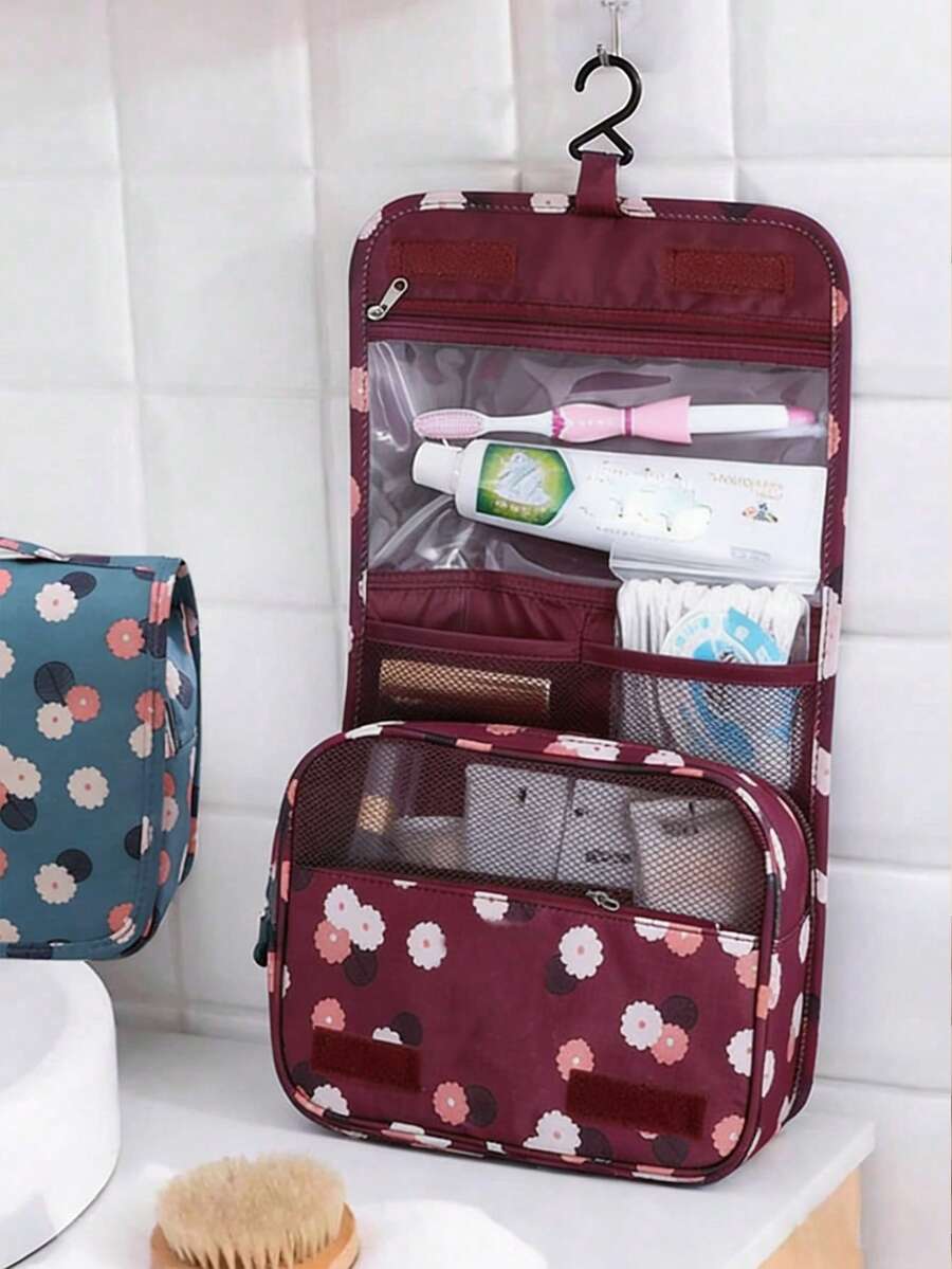 1个多功能旅行化妆包,悬挂式化妆品收纳包,大容量,便携,男女通用,防水化妆刷收纳袋,沙滩必备,度假必备,学习用品,旅行必备,女士用品,宿舍必备,邮轮必备,宿舍必备,母亲节礼物,生日礼物 - 多色 - 查看 1