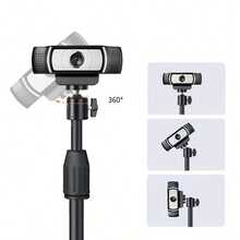 Giá đỡ webcam để bàn có thể điều chỉnh, chân đế ba chân cho camera mạng, giá đỡ webcam. - màu đen - Xem 2