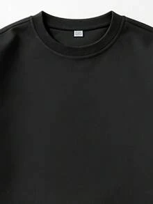 Men's Summer Contrast Color Round Neck Drop Shoulder Loose Casual T-Shirt And Drawstring Waist Shorts Set - Dark Grey - View 6