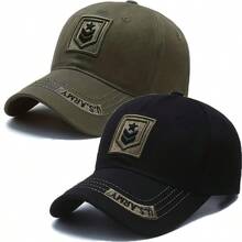 1pc Men's Baseball Cap | Adjustable Button, Lightweight Elastic, Embroidered Design, Suitable For Outdoor, Fishing And Casual Wear | Embroidered Logo Cap, Polyester Material, Hand Washable - Multiple Styles - View 6