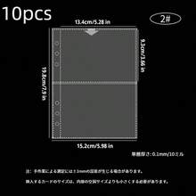 A5大容量便携式星形拉链活页夹，6孔双扣笔记本套装，A5透明替换内页，文件袋，印章簿，贴纸簿，铅笔盒，PP透明替换页，PET双面离型纸，可用作相册、储蓄计划本、文件整理本、预算活页夹、K-POP专辑、写真集、3D贴纸，纸质材料 - 星星拉鍊款 - 查看 13
