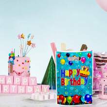 10pcs Happy Birthday Party Plastic Iridescent Gift Bags - A - View 3