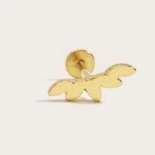 1pc Fashionable Minimalist Leaf & Water Drop Rhinestone Earrings, Suitable For Women's Daily Wear - Leaf - View 9