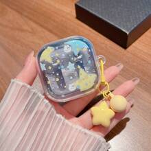 星空兔耳机保护套+挂件，适用于三星Galaxy Buds FE、Buds 3/3Pro/3fe/Core/FE/Buds4/4Pro无线耳机、Galaxy Buds Live/Pro无线蓝牙耳机、Buds2/2Pro耳机，可爱女士款 - 星星兔子 - 查看 16