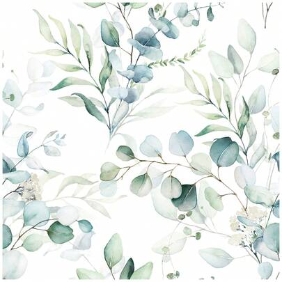 1 Cuộn Giấy Dán Tường Tự Dính, Giấy Dán Tường Họa Tiết Lá Bạch Đàn Phong Cách Boho, Dễ Dán, Chống Thấm Nước, Có Thể Tháo Gỡ, Dùng Cho Phòng Khách, Nhà Bếp, Phòng Ngủ, Ký Túc, Giấy Dán Tường Trang Trí Nội Thất, Giấy Dán Tường Phong Cách Mùa Thu