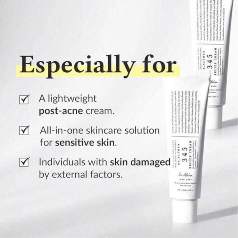345 Frost Relief | Soothing And Restoring, Deep Hydration And Cleaning, Soothing And Restoring, And Moisturizing With Niacinamide And Panthenol | Korean Vegan Skin Care Products, Suitable For All Skin Types, Vegan Korean Skin Care Products - 345保濕霜 - 查看 1