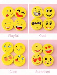 1个/10个笑脸橡皮擦，可爱的笑脸橡皮擦，设计有趣，是节日礼物和奖品的完美之选，适合学生和老师使用。 - A - 查看 7