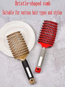 1pc Cross-Border Hot-Selling Air Brush. Suitable For Men And Women To Massage The Scalp And Meridians. Coffee Fragrance, Anti-Static, Fluffy Hair Brush For Home Use, Can Be Used As A Gift. Multiple Colors Available.,Summer,Holiday,Travel Hair Styling Kit Hair Tool Kit - Multicolor - View 2