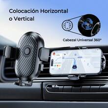 Soporte de teléfono para coche con ventosa, bloqueo de un solo toque, rotación de 360°, ajustable, adecuado para teléfonos de 4-7 pulgadas, accesorio de viaje necesario para el coche, no bloquea la visión - RM-C02 - Ver 3