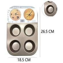 1个不粘碳钢蛋糕模具，花朵南瓜蛋糕模具，防滑耐热，6/9/12杯不粘玛芬模具，长方形面包模具，平底烤盘，家用烘焙工具，迷你玛芬烘焙模具，柱形蛋糕模具，烤箱蛋糕配件，烘焙用品，厨房用品。可用于制作纸杯蛋糕、海绵蛋糕、玛芬蛋糕和饼干。餐厅厨房必备烘焙模具，适合家庭和餐厅使用。 - 咖色 - 查看 13