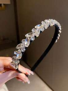 1pc Women's Elegant Rhinestone Square Hair Hoop, Suitable For Parties, Daily Wear, Gifts, Bridal Weddings, All Seasons,Hair Accessories,Hairband Headbands Head Accessories - 彩色 - 查看 7