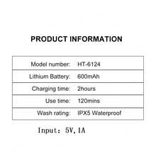 Hatteker 1pc 5W LCD Display Painless Hair Removal Device, Waterproof Shaver For Men's Body Hair Trimmer - Black - View 4