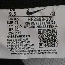 Nike Giày thể thao nam AIR FORCE 1 '07 LV8, kiểu dáng cổ thấp HF2898-101 - Đen và trắng - Xem 8